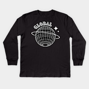 Global goth y2k style design Kids Long Sleeve T-Shirt